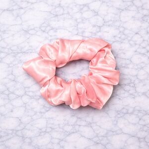 Satiny Pink Scrunchie
